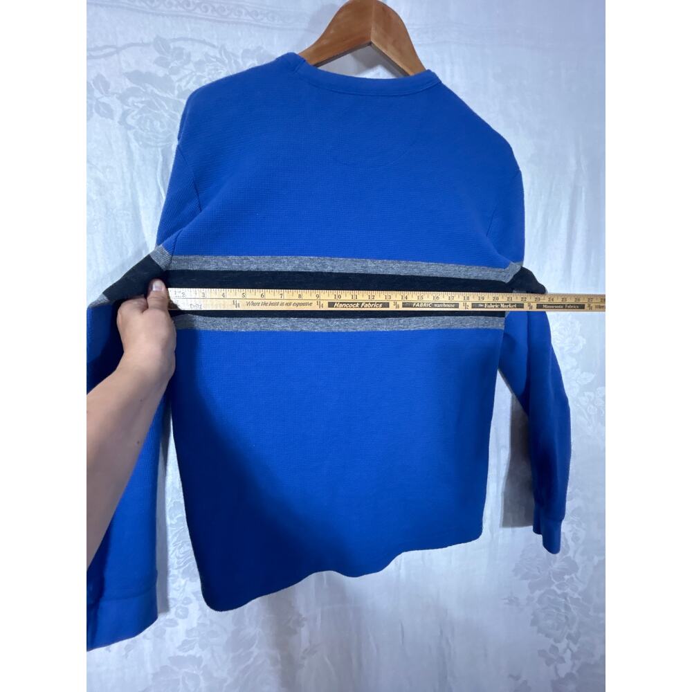 American Eagle Thermal Shirt Medium Blue Waffle Y2K Vintage - Picture 10 of 11